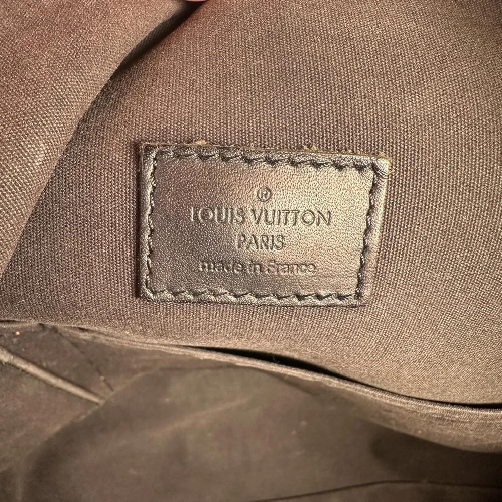 Authentic Louis Vuitton Mini Lin Mary Kate Black Monogram Canvas Denim Tote - Picture 14 of 16